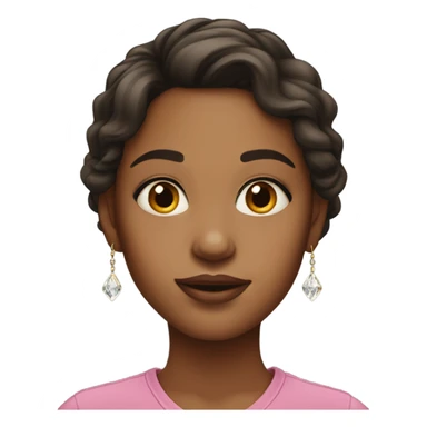 realistic girl with earrings and snot from nose sticker