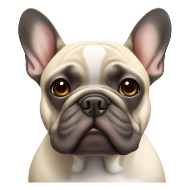 grey french bulldog alongside a dark brown French bulldog, best friends sticker
