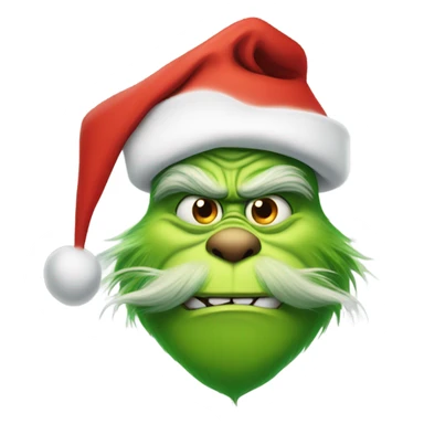 Grinch with Santa hat sticker