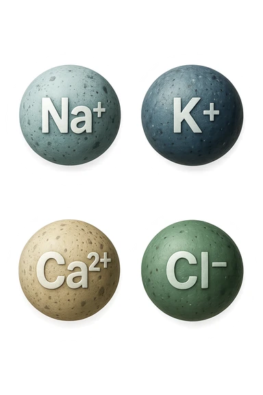 elettroliti visti in maniera realistica sticker