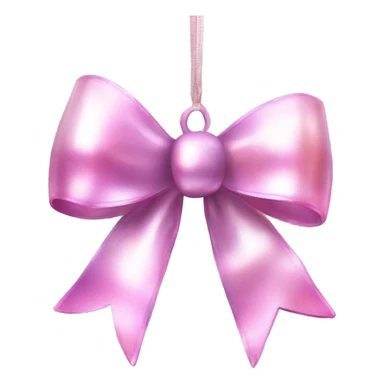 iridescent christmas ornament bow light pink sticker
