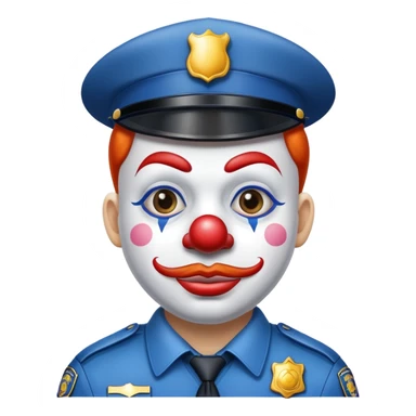 Policeman clown sticker