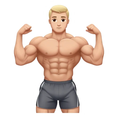 bodybuilder warm-up stretching sticker