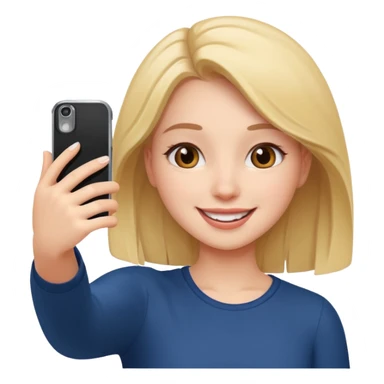 Girl taking selfie sticker