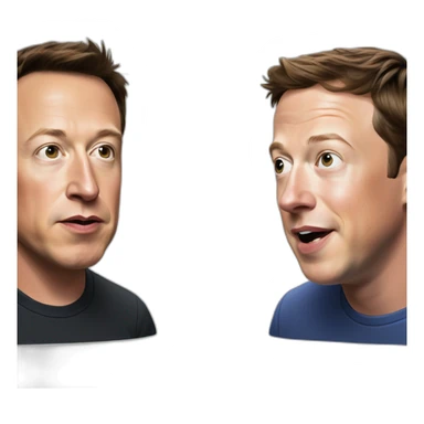 Elon musk and Mark Zuckerberg face off sticker