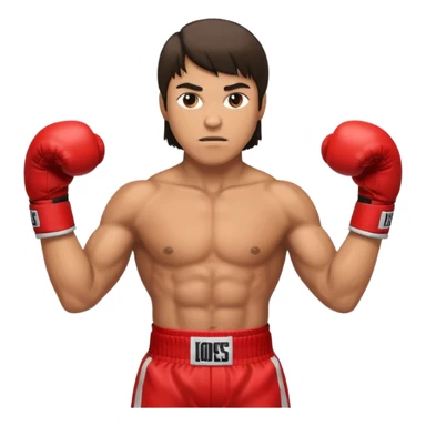 Boxer ,with a mullet haircut sticker