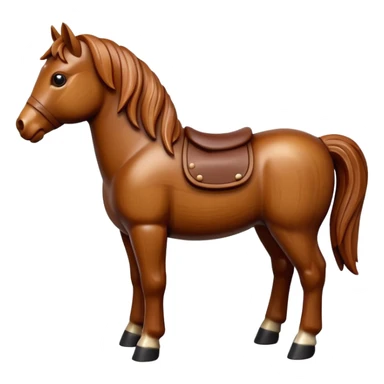 wood carved mini horse sticker