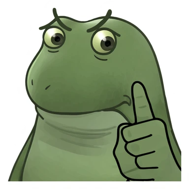 a toe sticking up the middle finger sticker