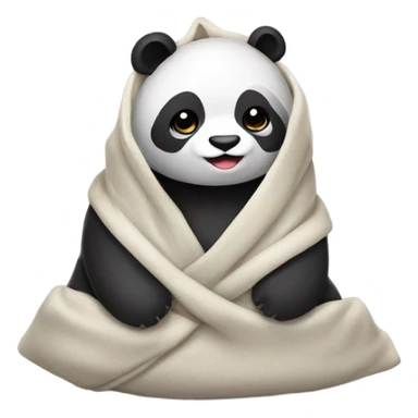 Panda wraped in a blacket sticker