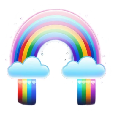 a beautiful romantic rainbow sparkling light trail magical sticker