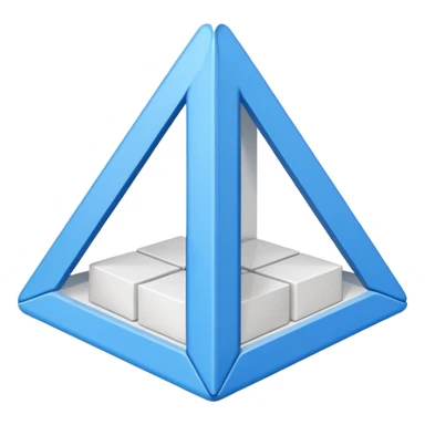 triangle with boxes inside like a bureaucratic system sticker