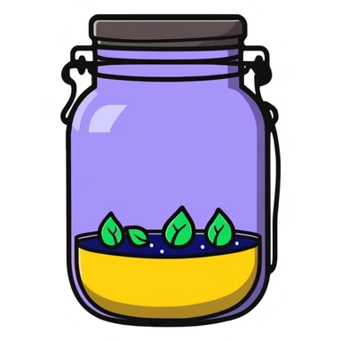 glass jar with solar panel lid and string lights inside, decorative sun jar sticker