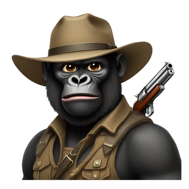 gunslinger gorila sticker