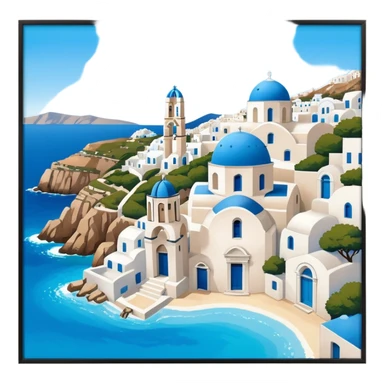 cyclades islands of greece sticker