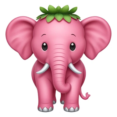 Strawberry elephant sticker