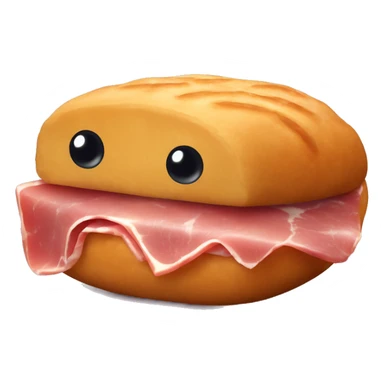 croqueta de jamón con cara  sticker