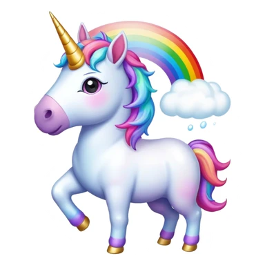 unicorn farting sticker