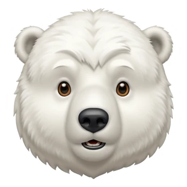 polar bear, chin support, suprise sticker