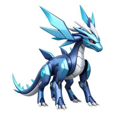Futuristic Kyurem-dialga-suicune-hybrid, full body sticker