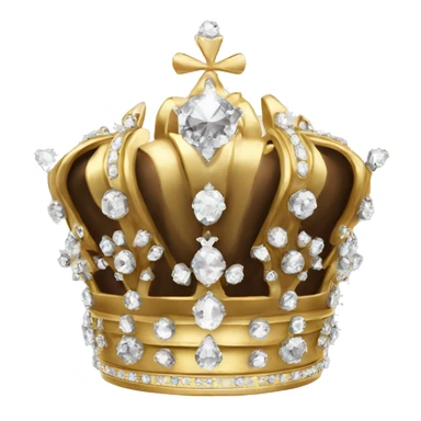 luxurious royal crown with diamonds placed on top sticker
