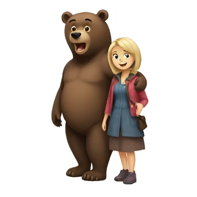 Bear and masha sticker