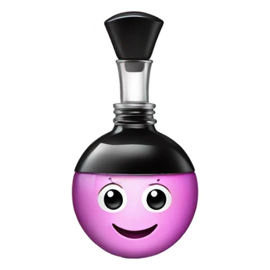 smiling perfume face with black cap sticker