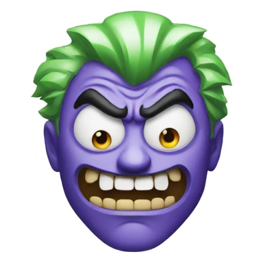 Angry and joker face sticker