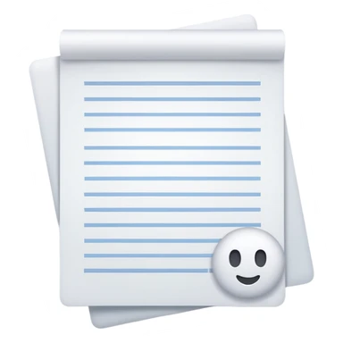 Sheet of paper with text sticker