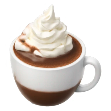 Hot chocolate with cream on top  sticker