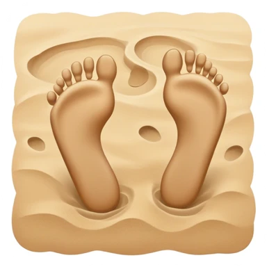 inner child footsteps on sand with other bigger footsteps beside sticker
