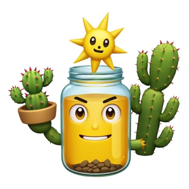 Brawl Stars Spike throws a jar sticker