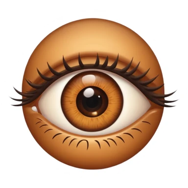 Braunes Auge mit Wimpern extensions  sticker
