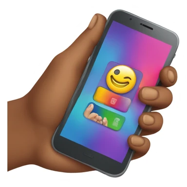 hand holding phone sticker