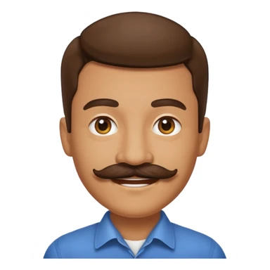 Mustache on a normal smile sticker