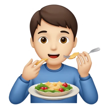 Pretending to eat  sticker