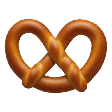 A pretzel made of iron sticker