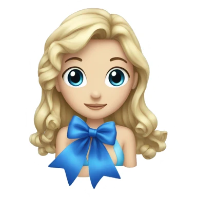 blue bows sticker