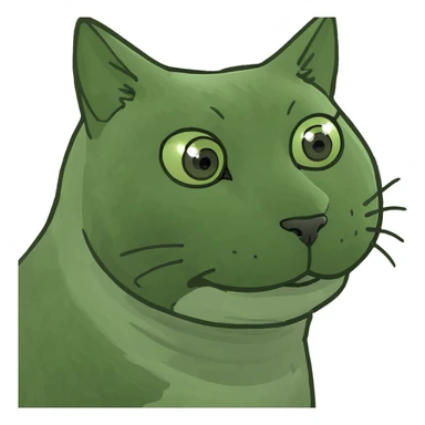 Cat whith dog bite  sticker