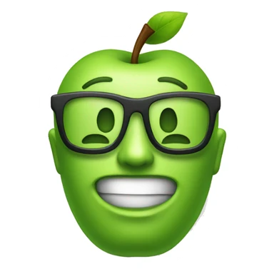 Green apple geek bar sticker