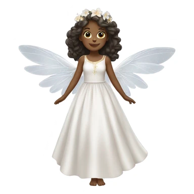 A girl dressing like white fairy sticker