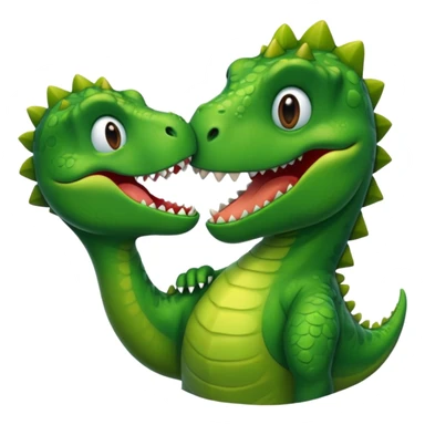 Dinosaurio dando un beso sticker