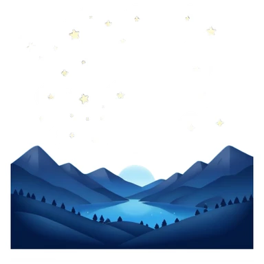 peaceful night sky with stars sticker