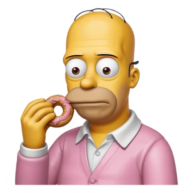 hommer simpson with a donnut sticker