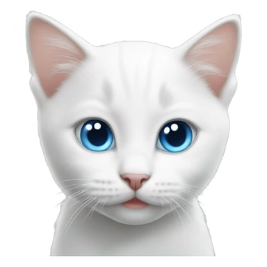white kitten with blue eyes sticker