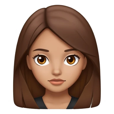Girl with brown hair straight and baddie Latina sticker