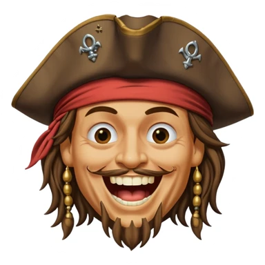 jack sparrow laughing sticker
