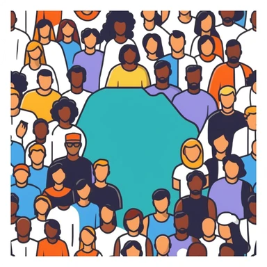 group of diverse people sticker