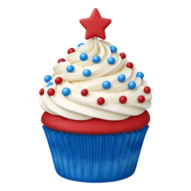 4th of july cupcake flag sticker