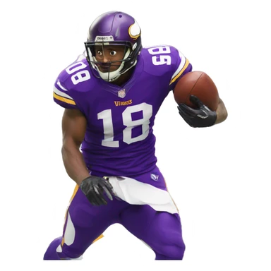 Mn Vikings #18 dropping a pass sticker