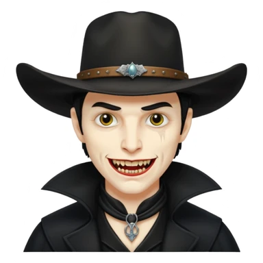 cowboy vampire sticker